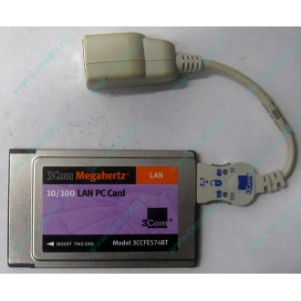 Сетевая карта для ноутбука 3COM Mehahertz 3CCFE574BT (PCMCIA) - Пенза